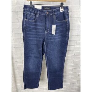 Judy Blue Mid-Rise Dark Indigo Stretch Jeans